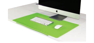 Desk Mat (Lime) - setup at workstation