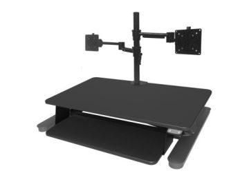 Elevar Maxishift Electric Dual Sit-to-Stand Desk (Black)