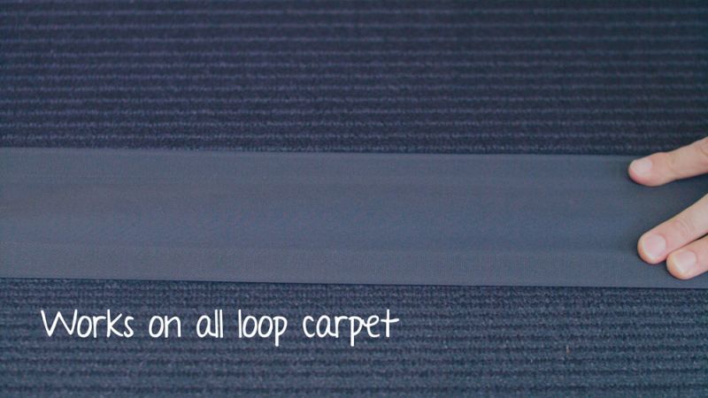 Black Secure Cord on Loop Carpet