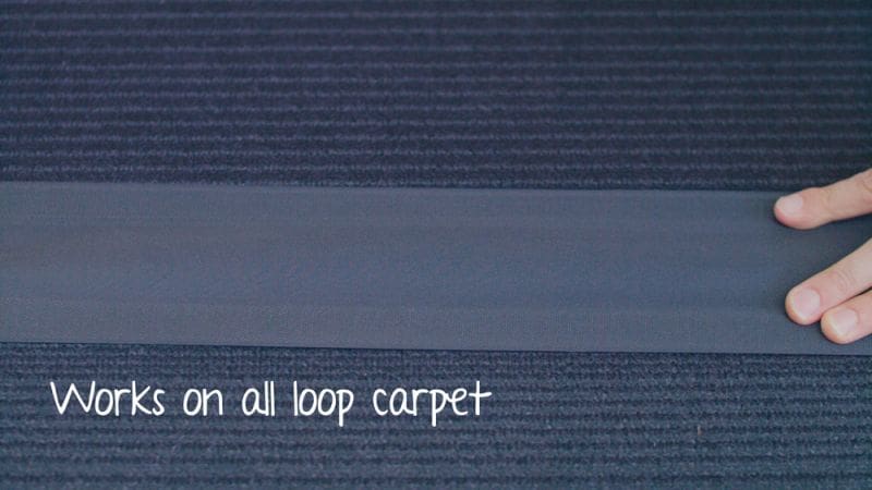 Black Secure Cord on Loop Carpet