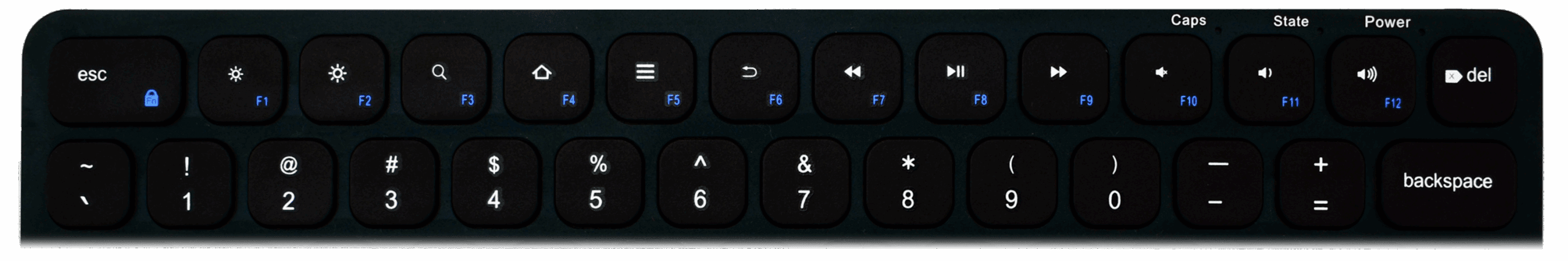 Ergoapt Compact Wireless Keyboard - Hot Keys