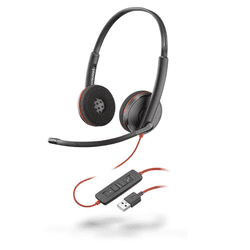 Plantronics/Poly Blackwire 3220 USB-A Duo Corded Headsets