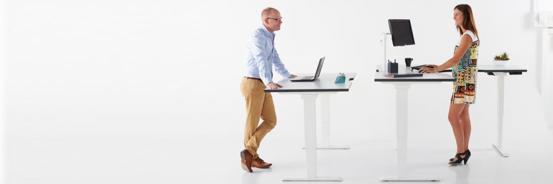 Elevar Rectangular Electric Sit to Stand Workstation