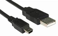 Standard USB Type A to USB Mini B charging cable