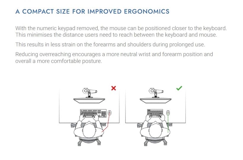 A Compact Size for Improved Ergonomics