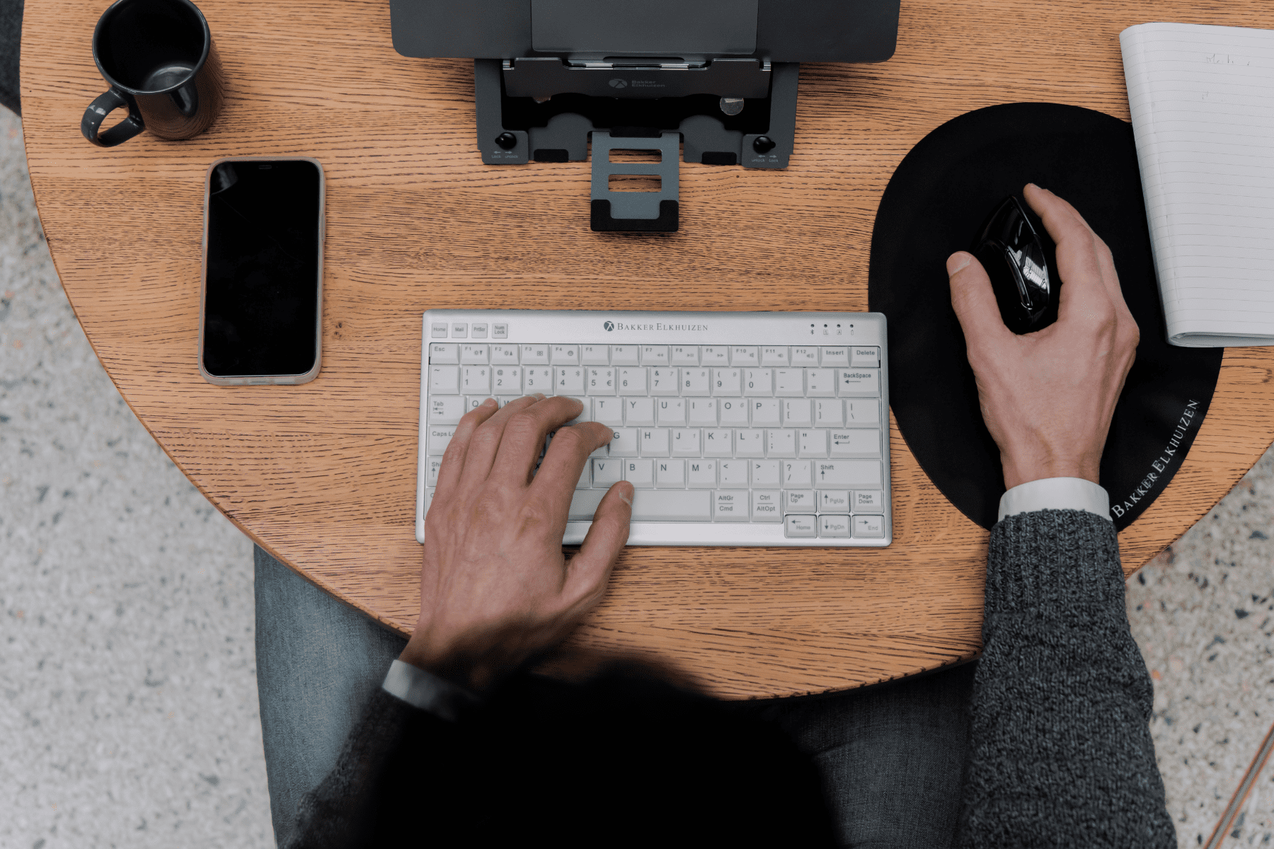 Bakker Elkhuizen Ultraboard 950 Compact Keyboard Bluetooth - in use with Evoluent Mouse