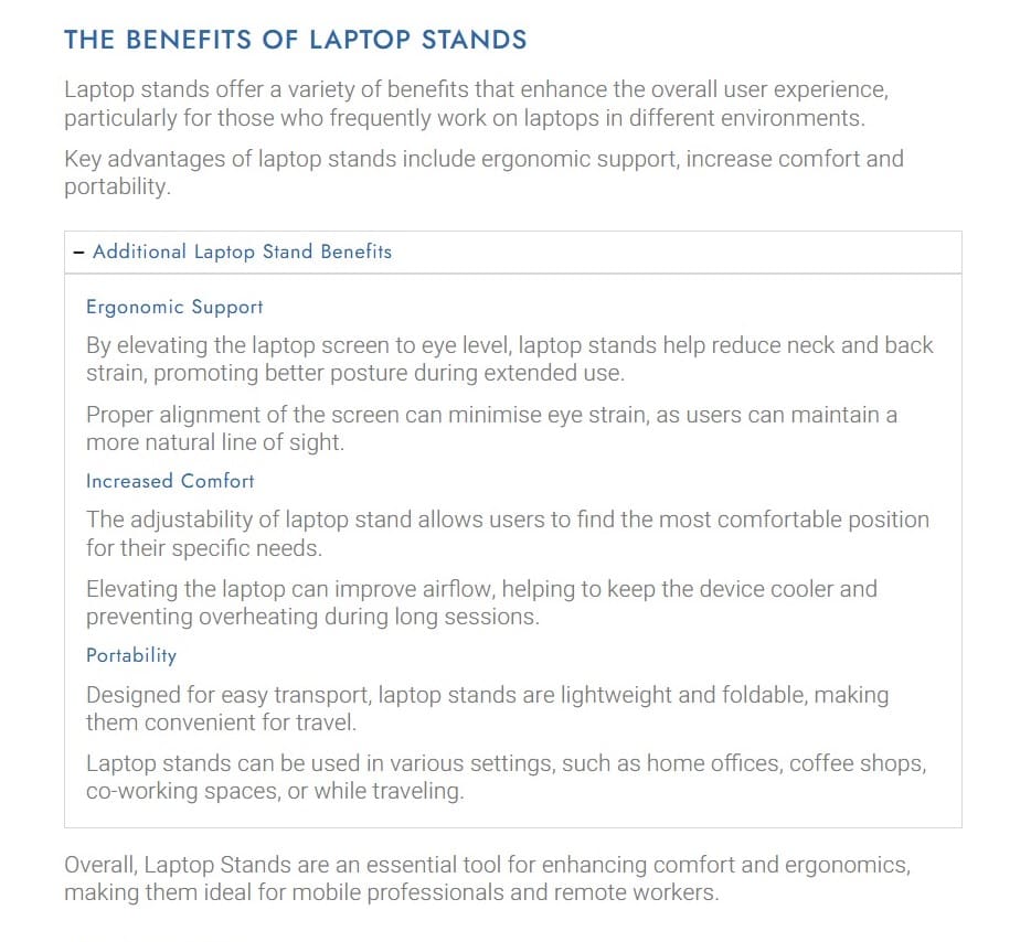 The Benefits of Laptop Stands