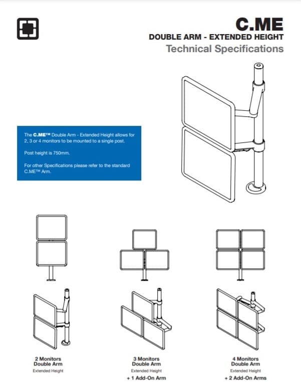 C.ME Monitor Arm - Technical Specifications