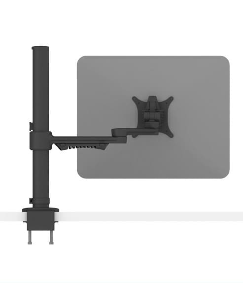 C.ME Single Monitor Arm (Black) with Monitor Screen