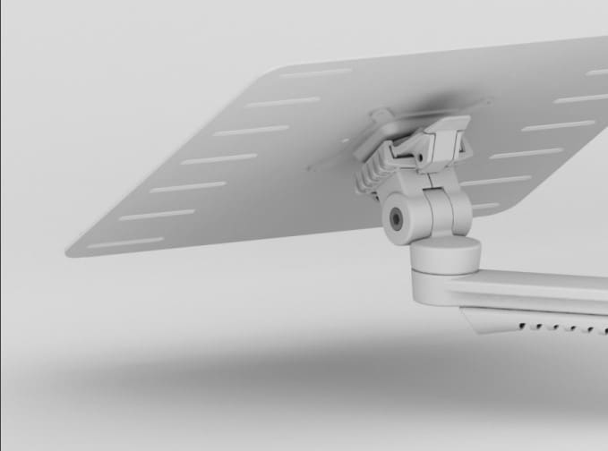 C.ME Dual Monitor Arm (White) with Laptop Tray