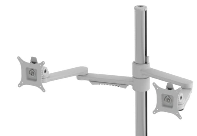 C.ME Dual Monitor Arm with Extended Post (White)
