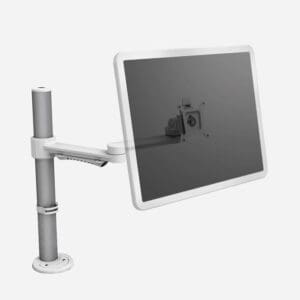 C.ME Monitor Arm (White) with Monitor Screen