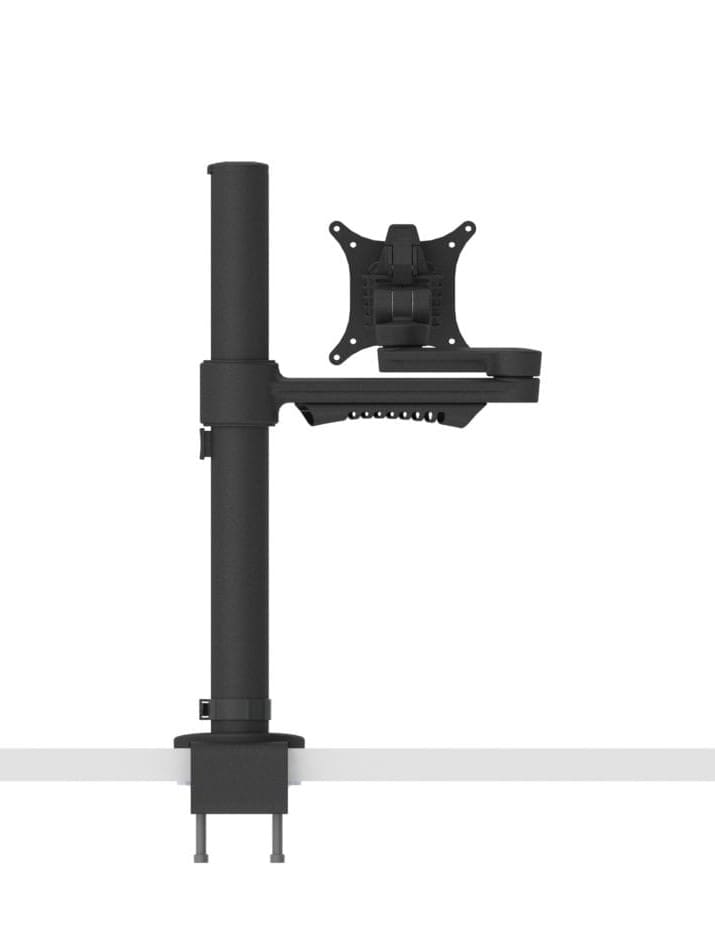 C.ME Monitor Arm (Black) clamped to desktop