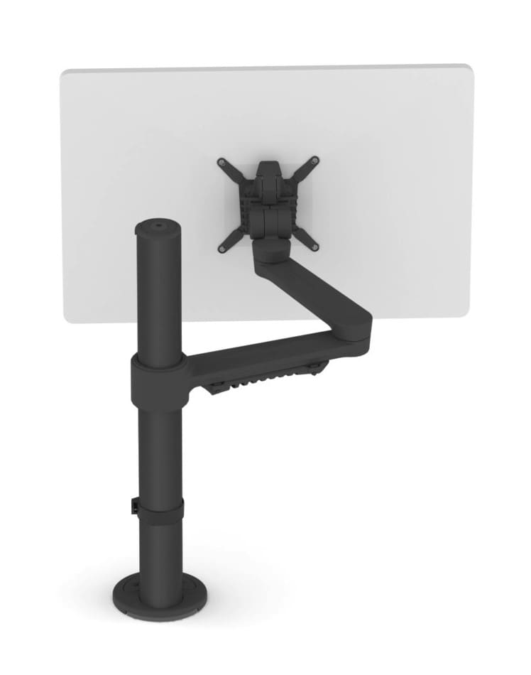 C.ME Monitor Arm (Black) with Monitor Screen