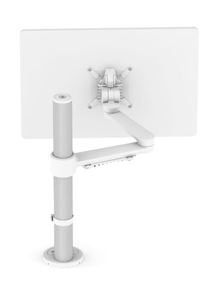 C.ME Monitor Arm (White) with Monitor Screen