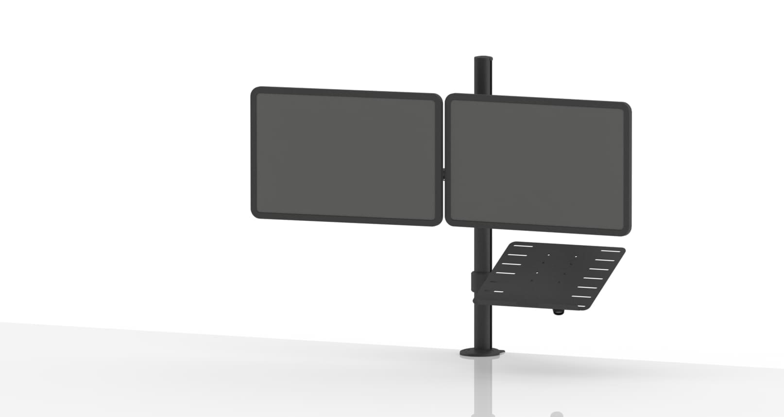 C.ME Dual Monitor Arm with Laptop Tray
