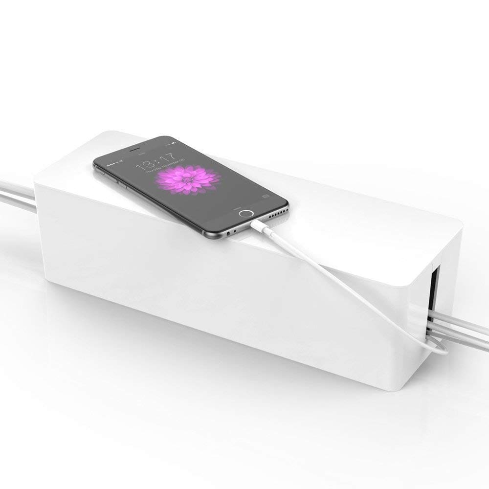 Cable Tidy Box used as a shelf