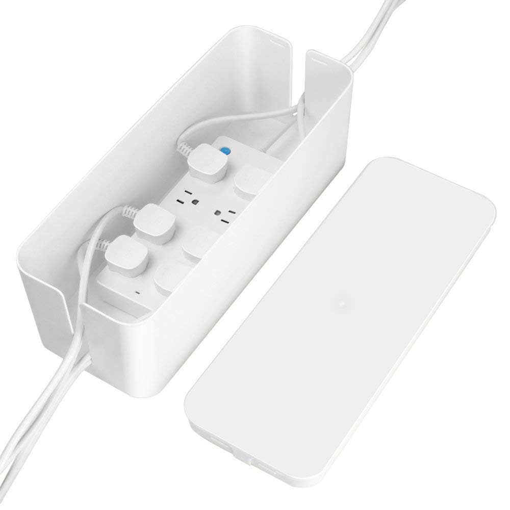 Cable Tidy Box storing a powerboard