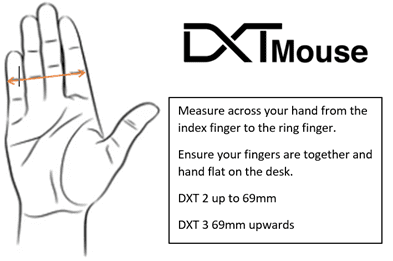 DXT Mouse - Hand Size Chart