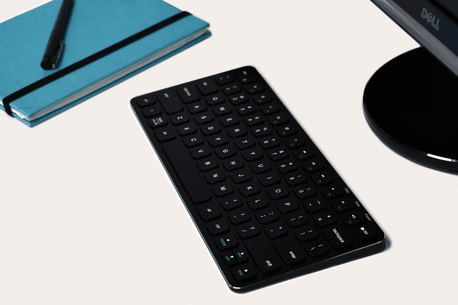 Ergoapt Compact Wireless Keyboard - on workstation