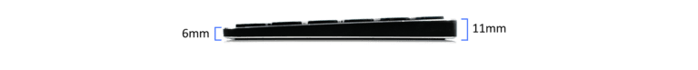 Ergoapt Compact Wireless Keyboard Profile - Dimensions