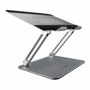 Ergoapt Tower Laptop Stand - Medium Height, Front Side View Angled