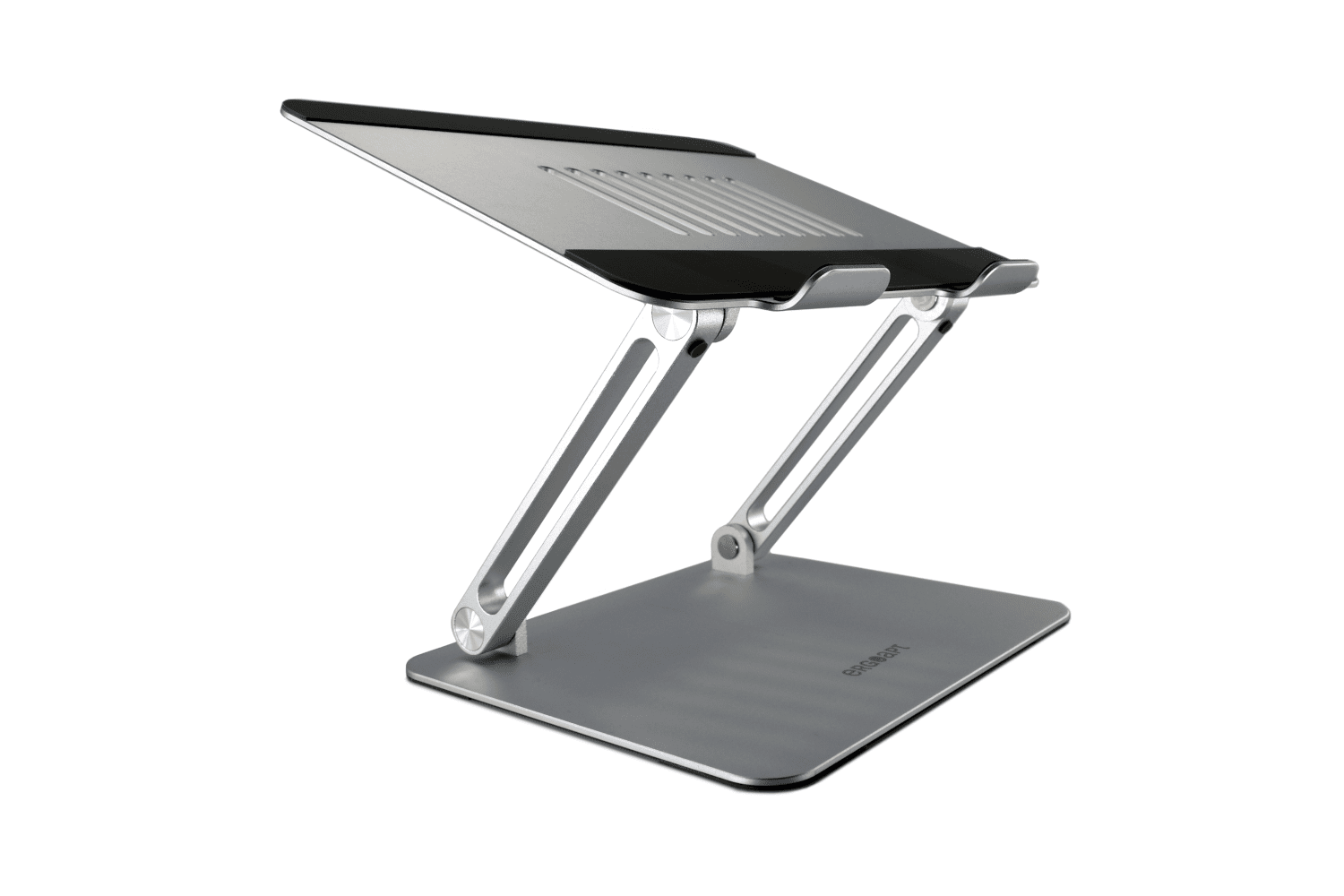 Ergoapt Tower Laptop Stand - Medium Height, Front Side View Angled