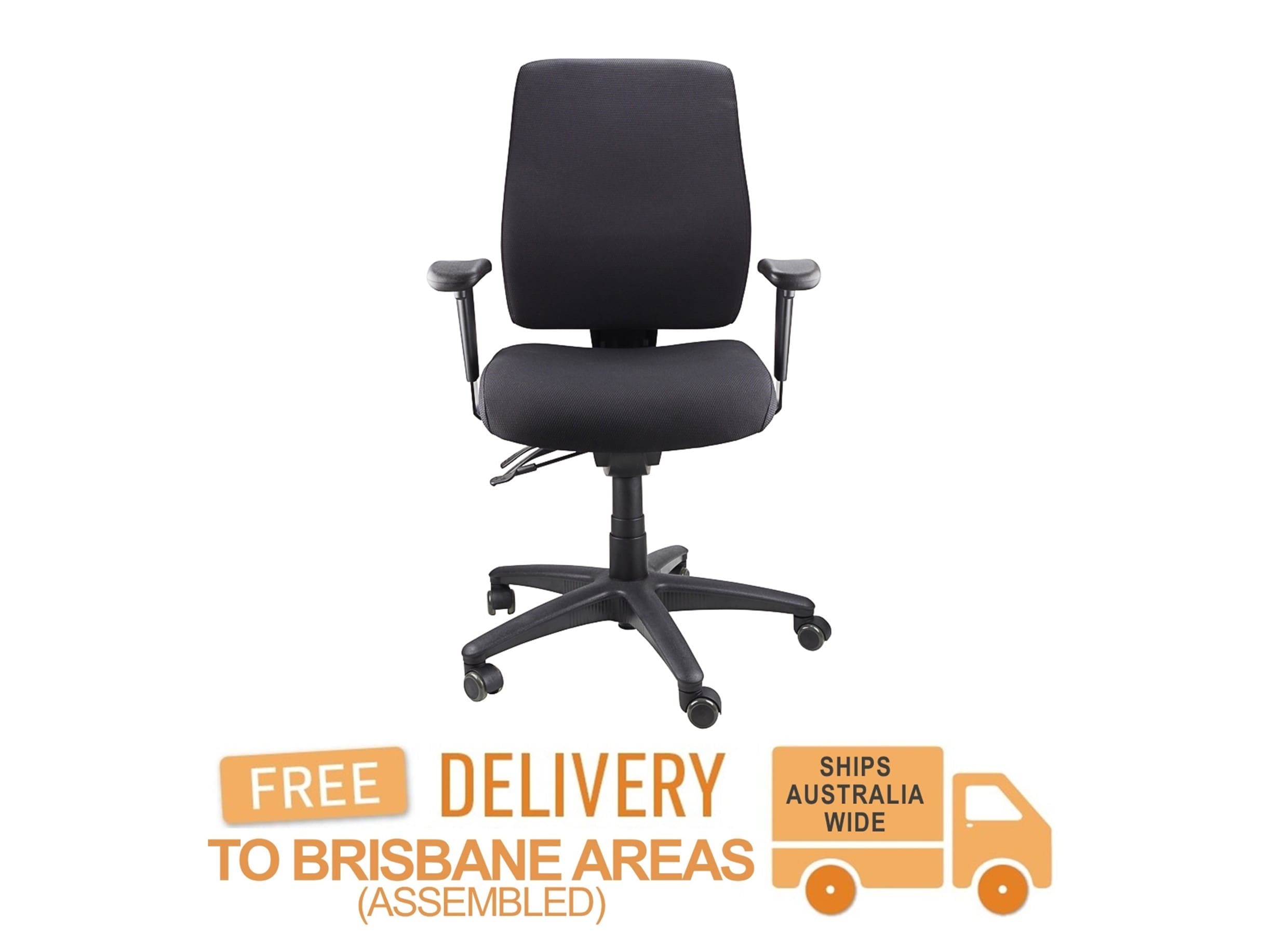 Ergoform (Black Fabric, Armrests)