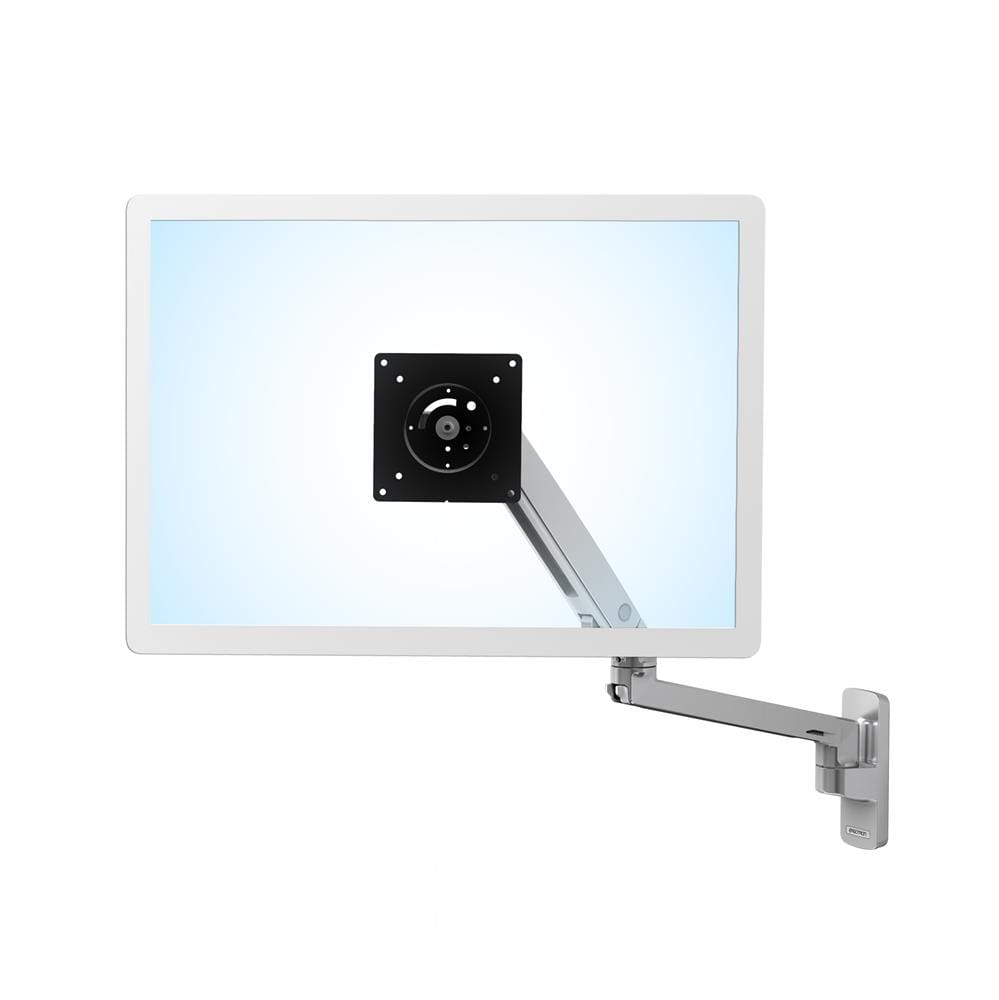 Ergotron MXV Wall Monitor Arm (Polished Aluminium) - Front View