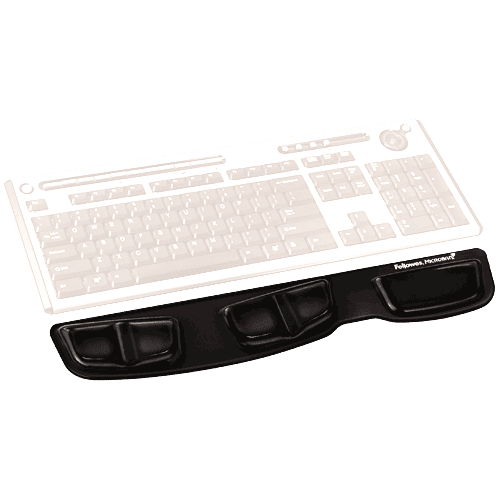 Fellowes Keyboard Palm Support (Black Gel) with Keyboard