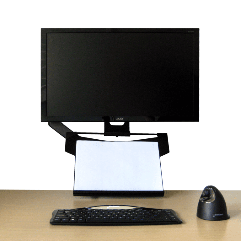 Float Document Holder with landscape document in use