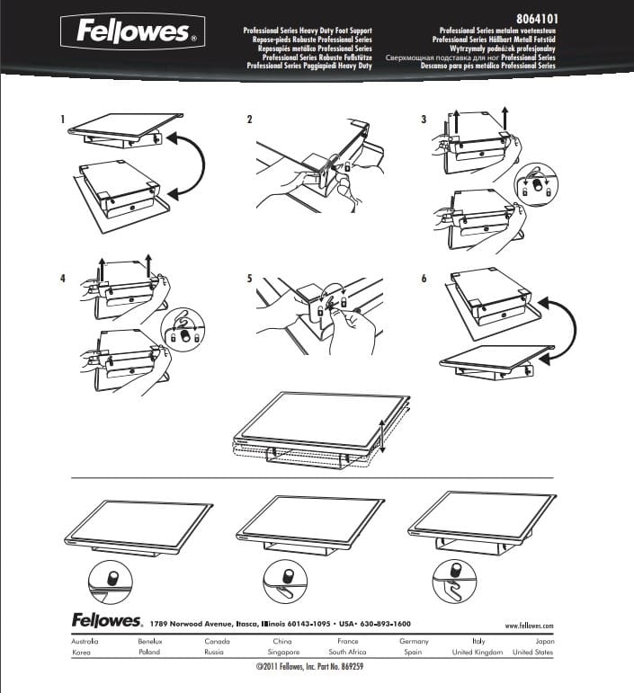 Professional Series Heavy Duty Foot Support - Instruction Manual
