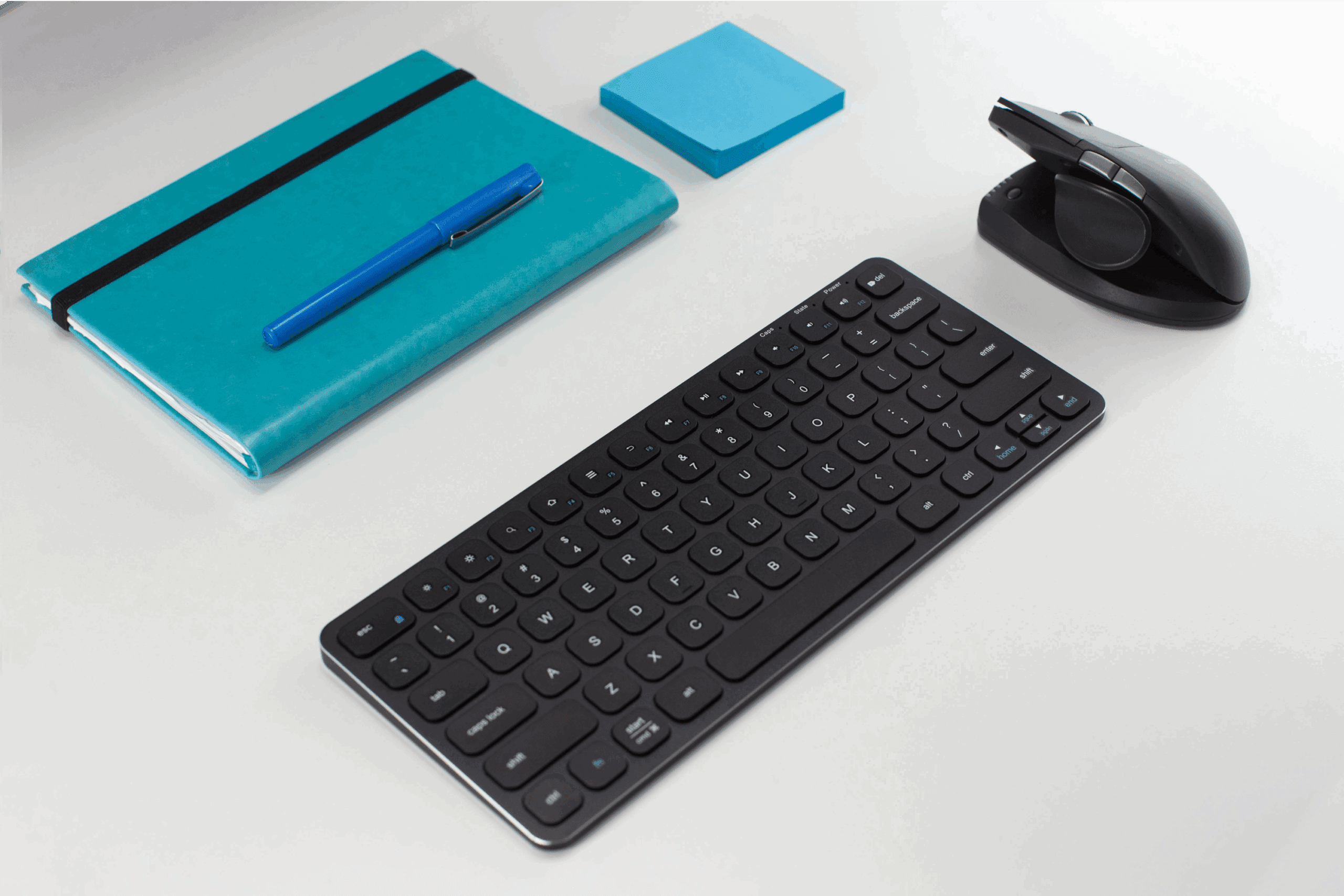 Ergoapt Compact Wireless Keyboard - on workstation