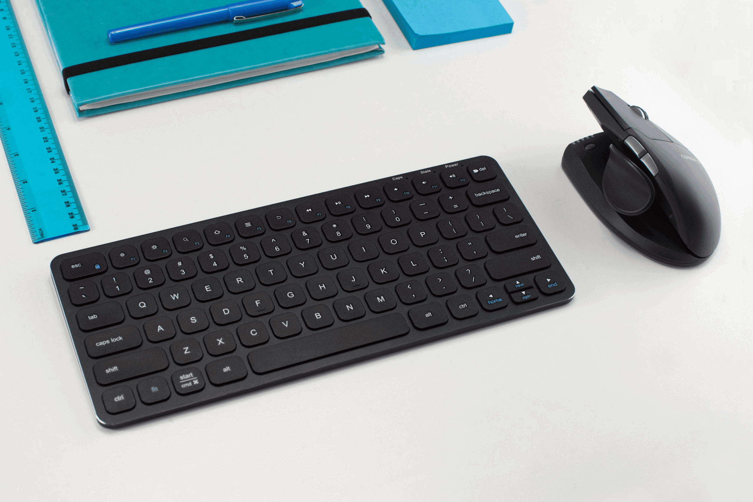 Ergoapt Compact Wireless Keyboard - on workstation