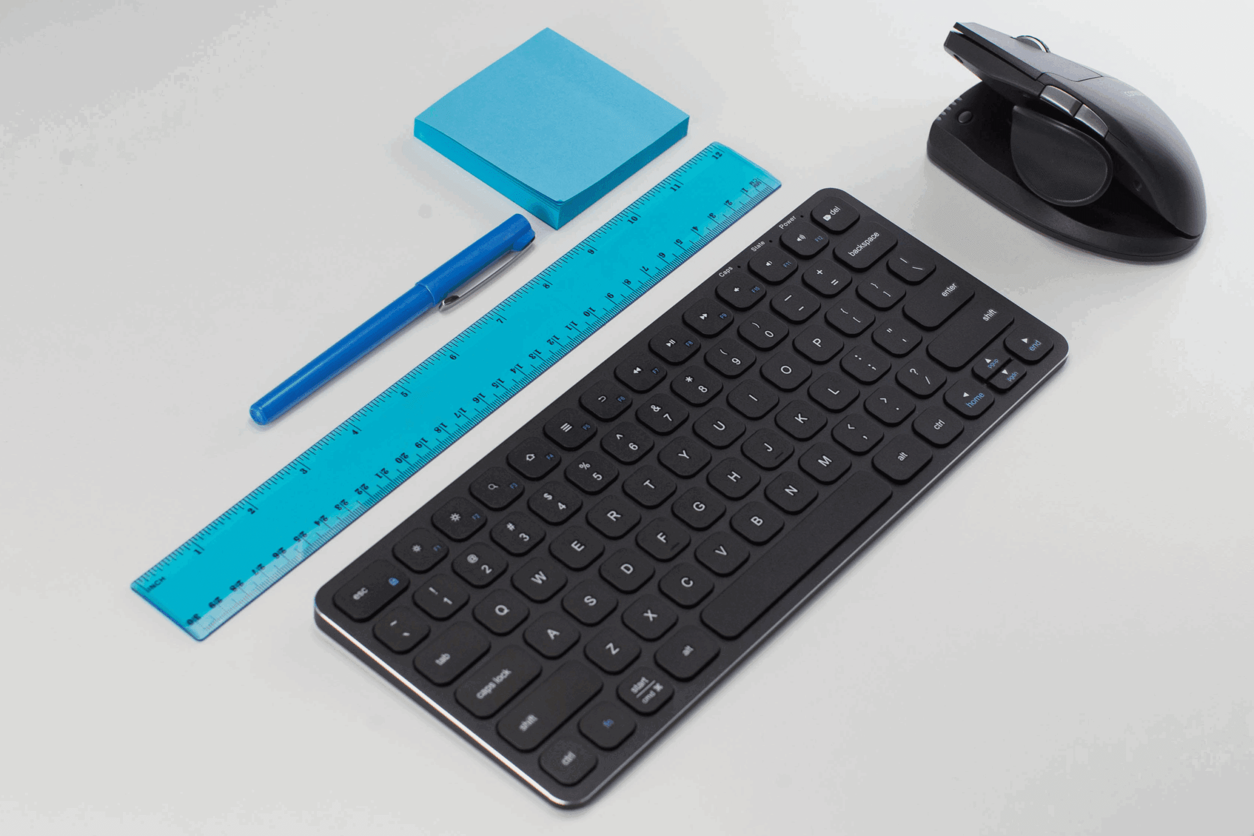 Ergoapt Compact Wireless Keyboard - on workstation