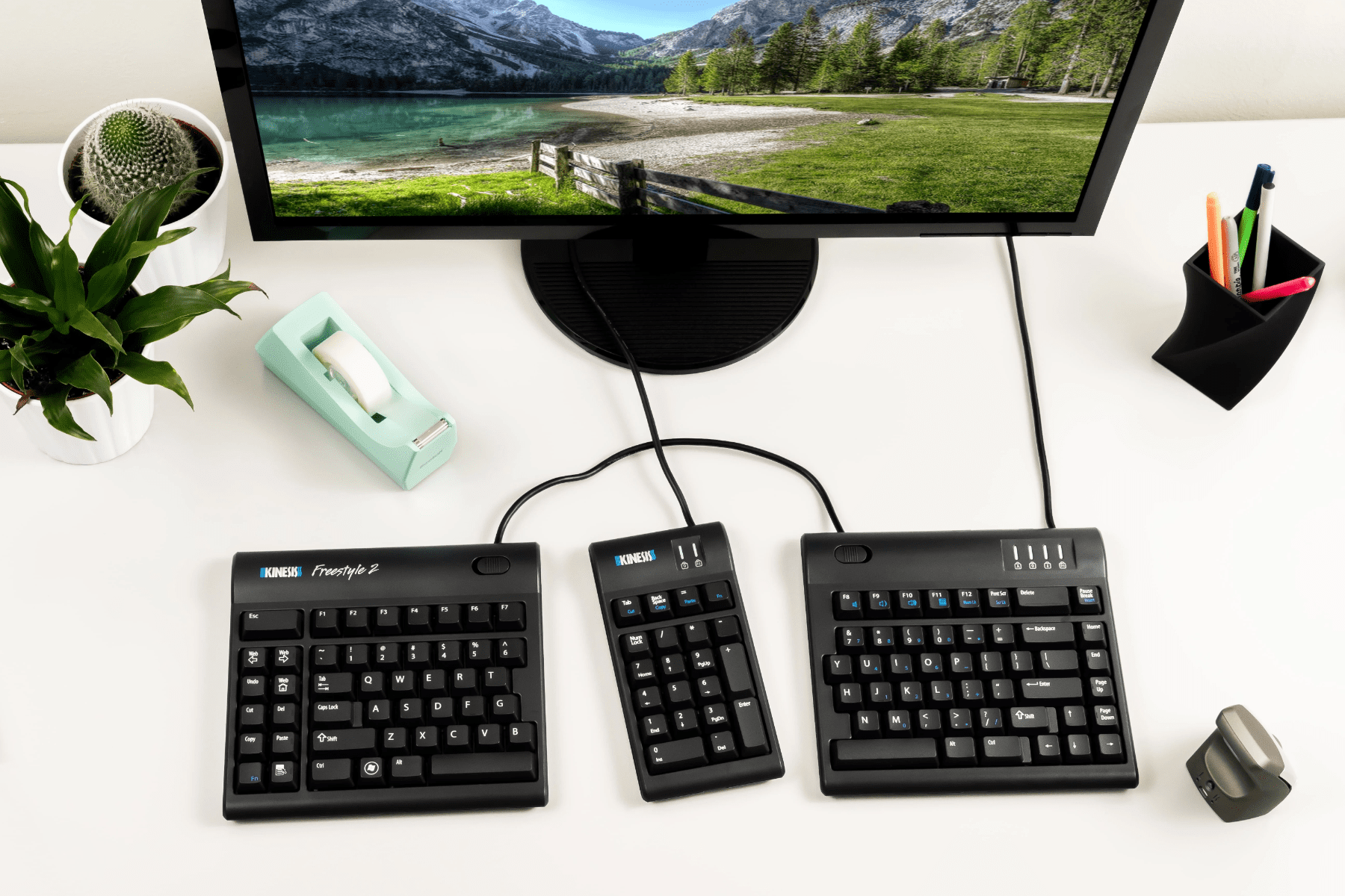 Kinesis Freestyle2 Keypad for PC & Mac - without palm support, at workstation