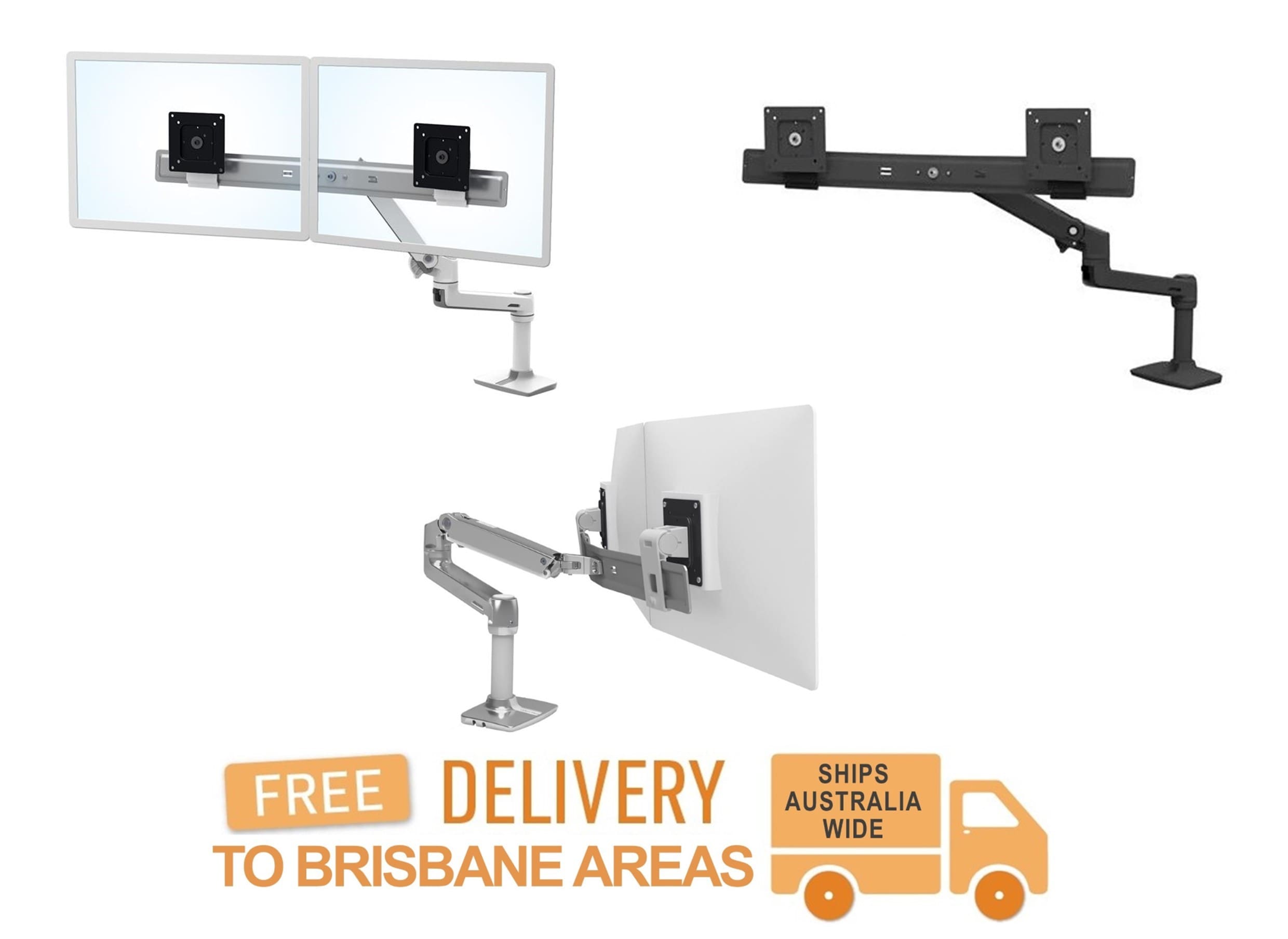 Ergotron LX Dual Direct Arm - Colour Options