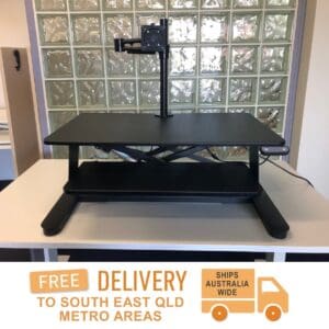 Maxishift Electric Single Sit-to-Stand Desk (Black)