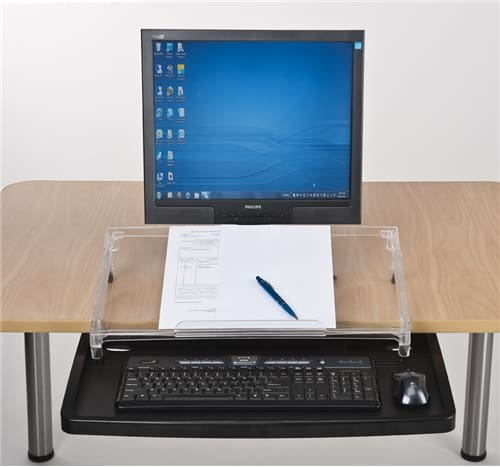 Microdesk Regular Step in use at workstation