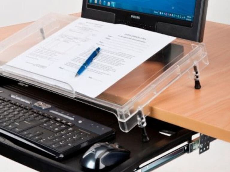 Microdesk Straight Side Accessory Pack - in use