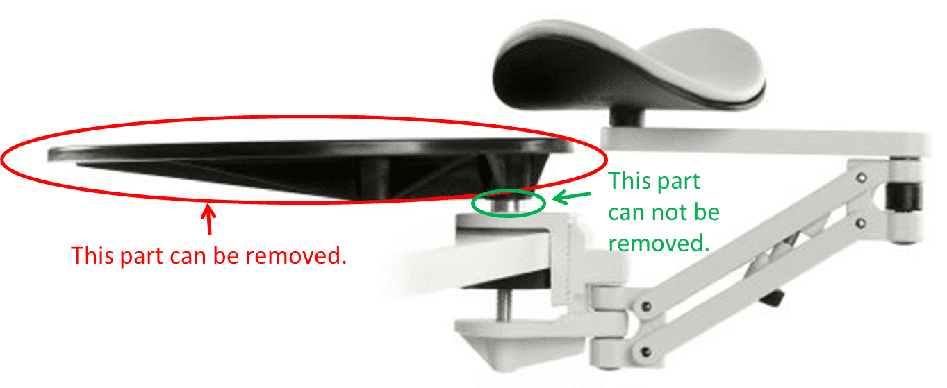The Mouse Platform will only connect to the desk clamp of the 350 000 ErgoRest with Mousemat.  The ErgoRest with Mousemat has a post attached that the Mouse Platform fits onto.  The Mouse Platform slides onto the post that is on the desk clamp.
