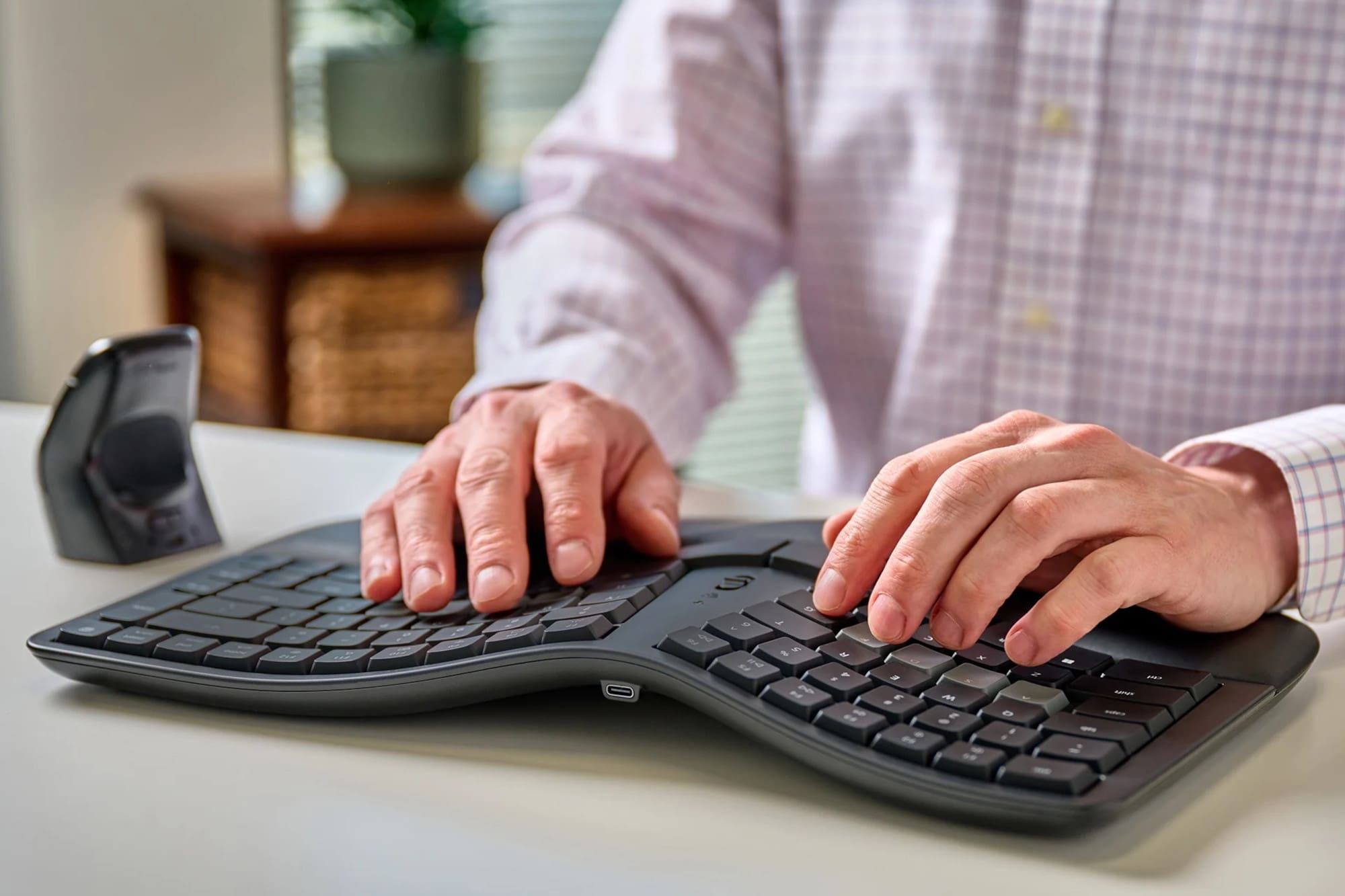 Kinesis mWave Mechanical Keyboard in use