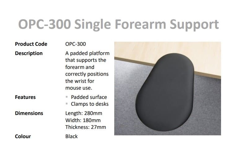 OPC-300 Single Forearm Support - Overview