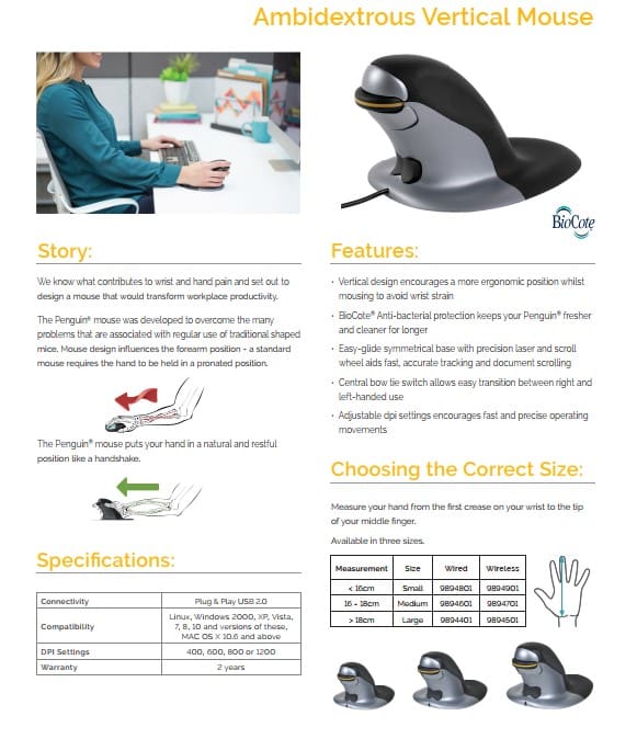 About the Ambidextrous Vertical Mouse