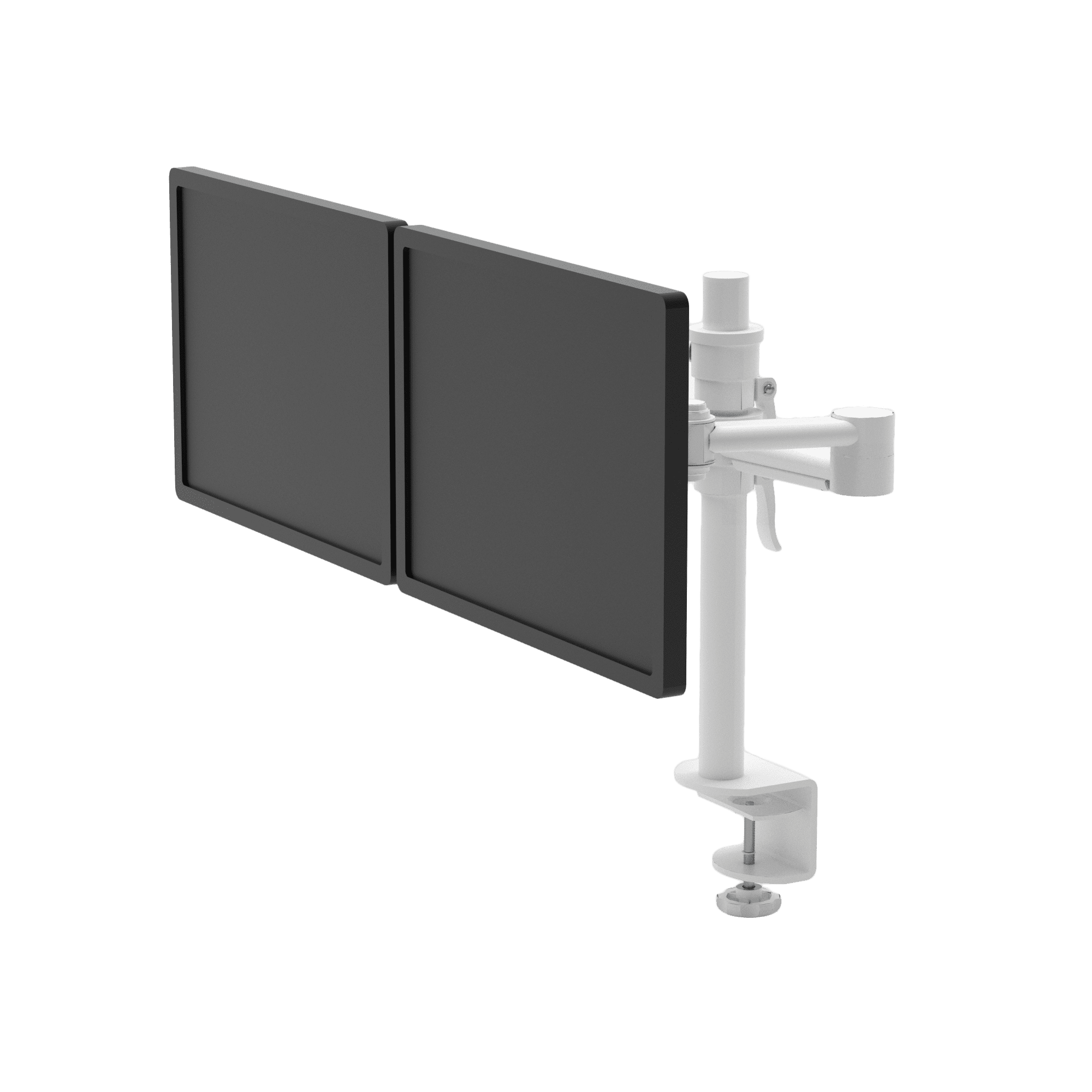 Pluto Dual Monitor Arm (White)