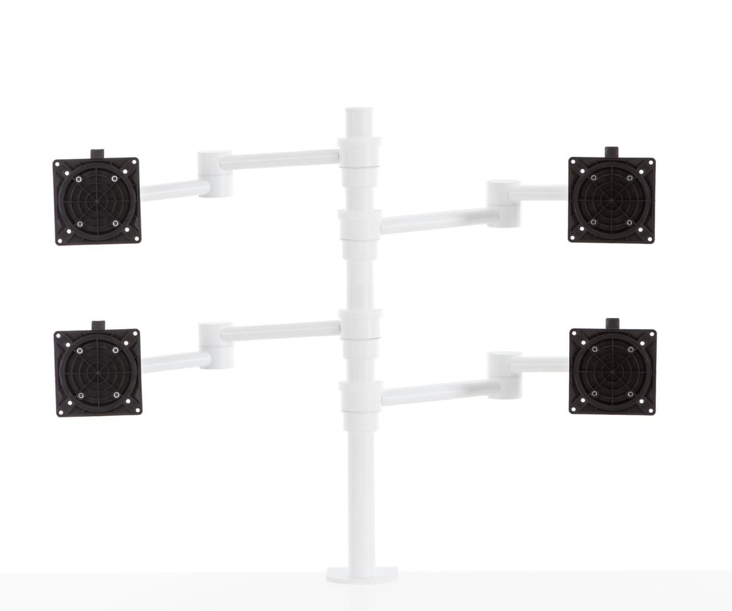 Pluto Extended Post 1000mm used to mount 4 stacked monitors