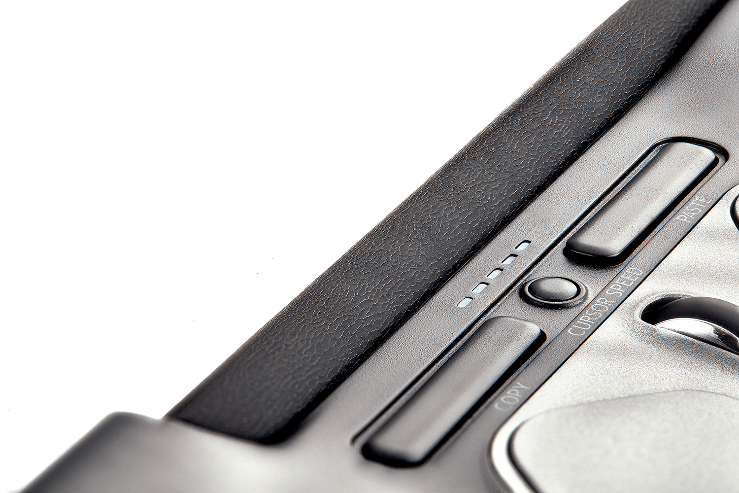 Contour RollerMouse Pro3 - Closeup of Copy, Cursor Speed & Paste Buttons