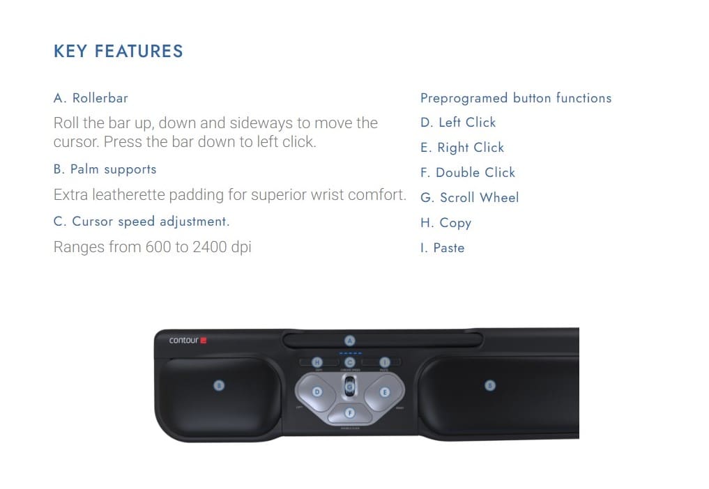 Contour RollerMouse Pro3 - Key Features