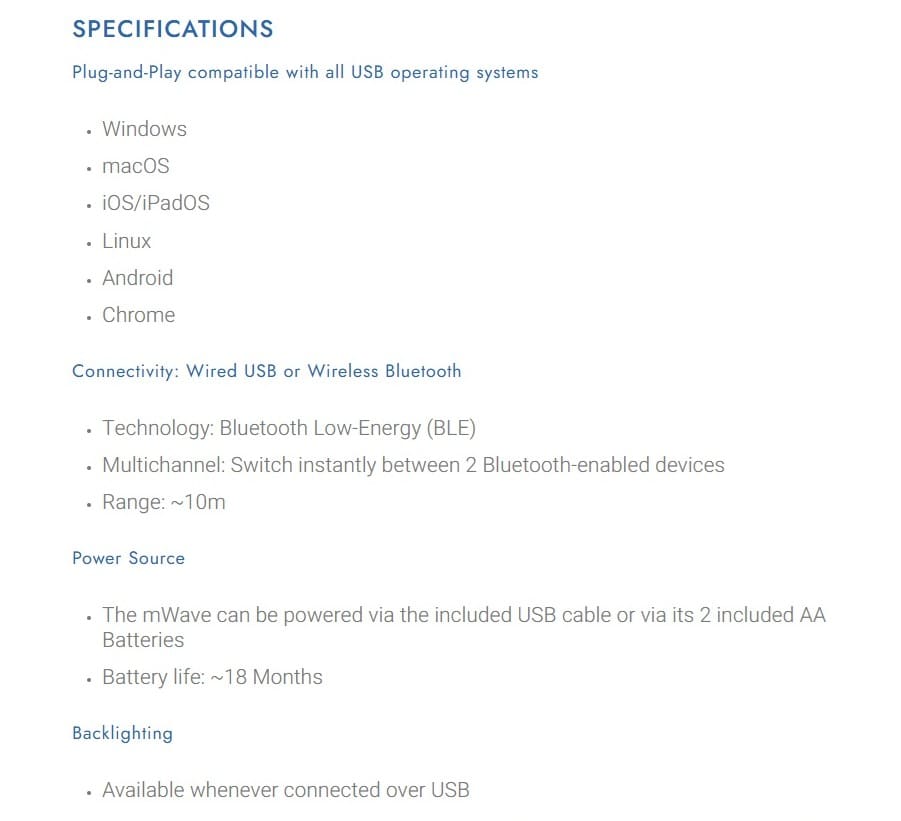 Kinesis mWave Mechanical Keyboard