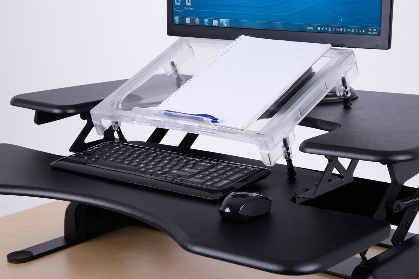 Microdesk Straight Side Accessory Pack - in use